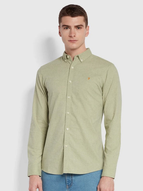 Farah Steen L/S B/D Casual Shirt Light Green